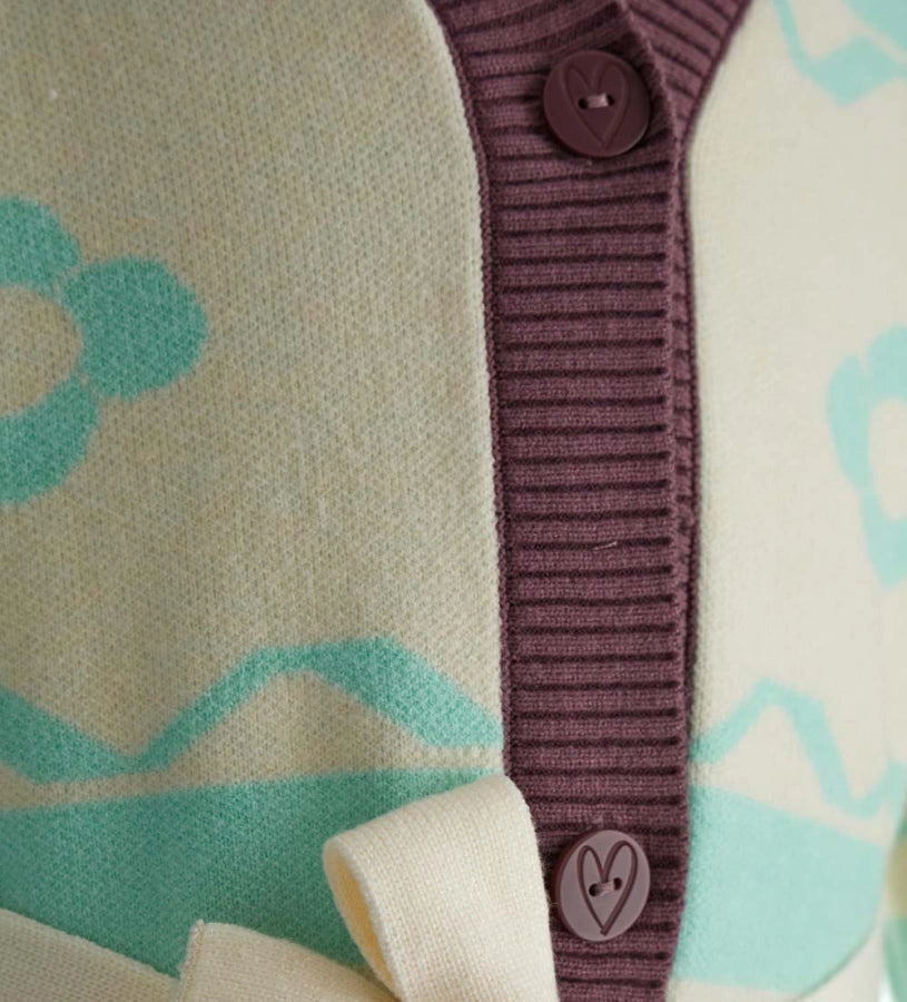 Wool /Kint Cardigan - Glow in the cold