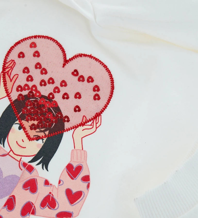 Top Felpa Capp.Chiu - Heartbeat